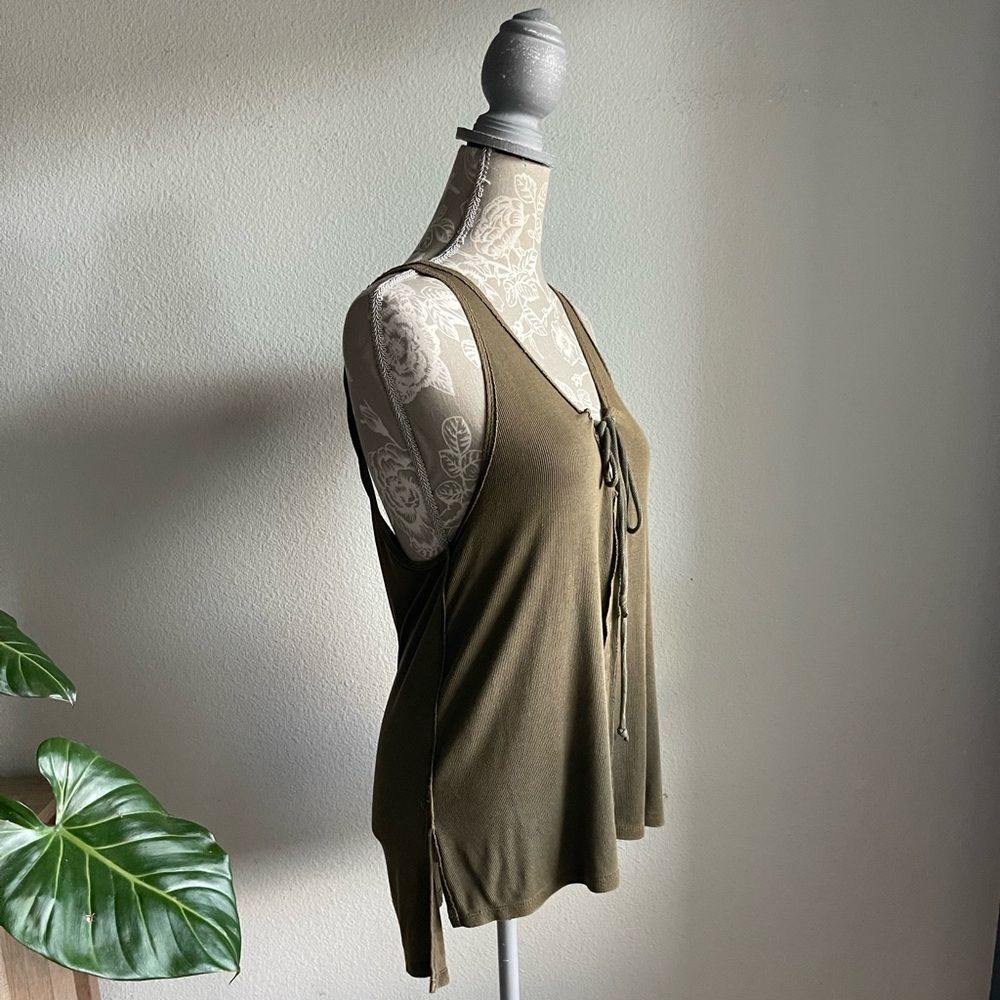 Free People Olive Green Tank Top - Picture 4 of 10